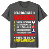 Dear Racists in America Native American Land Message T-Shirt | Cuccico