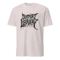Ice Grey Death Metal Print T-Shirt featuring Support Your Local Library by Cuccico