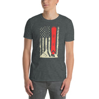 Snowboarding American Flag T-Shirt | Unisex Snowboard Tee - Cuccico Design