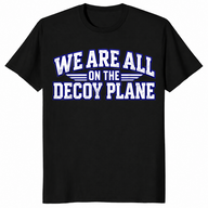 Decoy plane shirt in black, front view