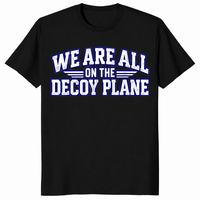 Decoy plane shirt in black, front view