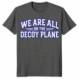 Decoy plane shirt in dark heather, front view