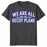 Decoy plane shirt in dark heather grey, front view