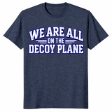 Decoy plane shirt in heather navy, front view