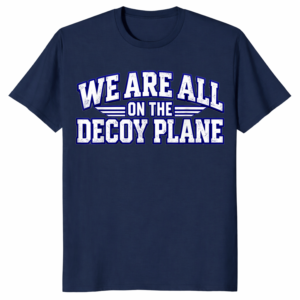 Decoy plane shirt in navy, front view
