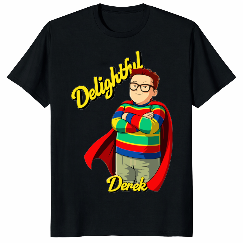 Delightful Derek T-Shirt – Funny Derek Superhero Name Gift Tee | Cuccico
