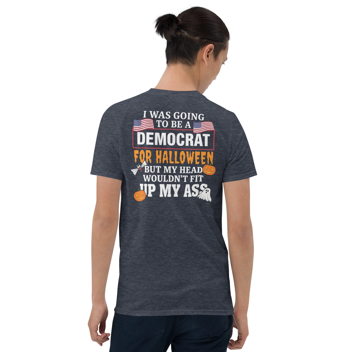 Democrat Halloween shirt in heather navy