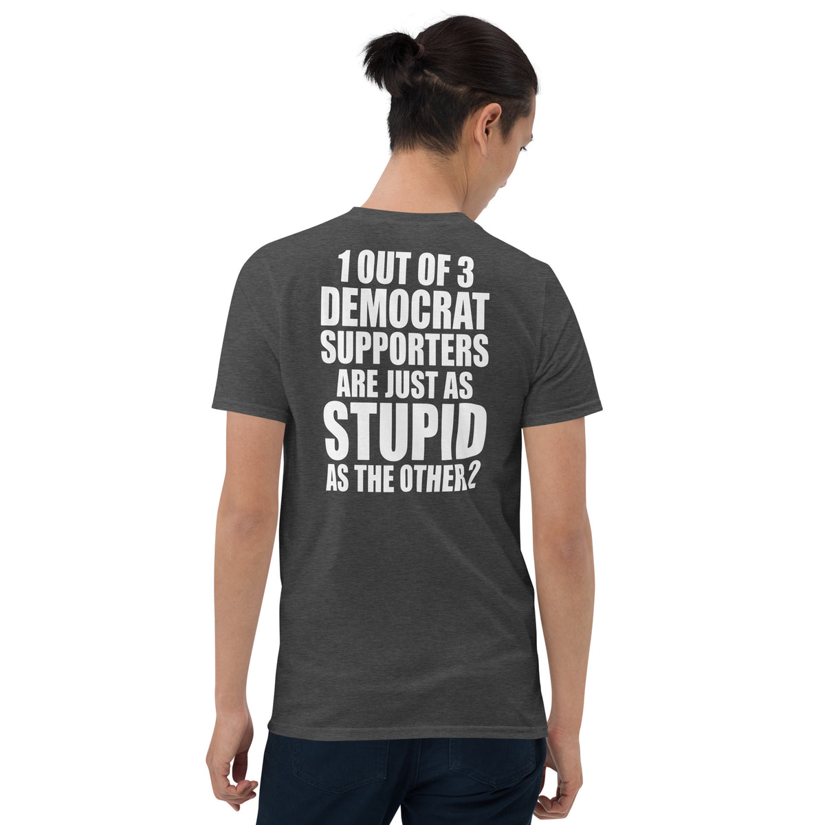Democrat supporters shirt dark heather grey