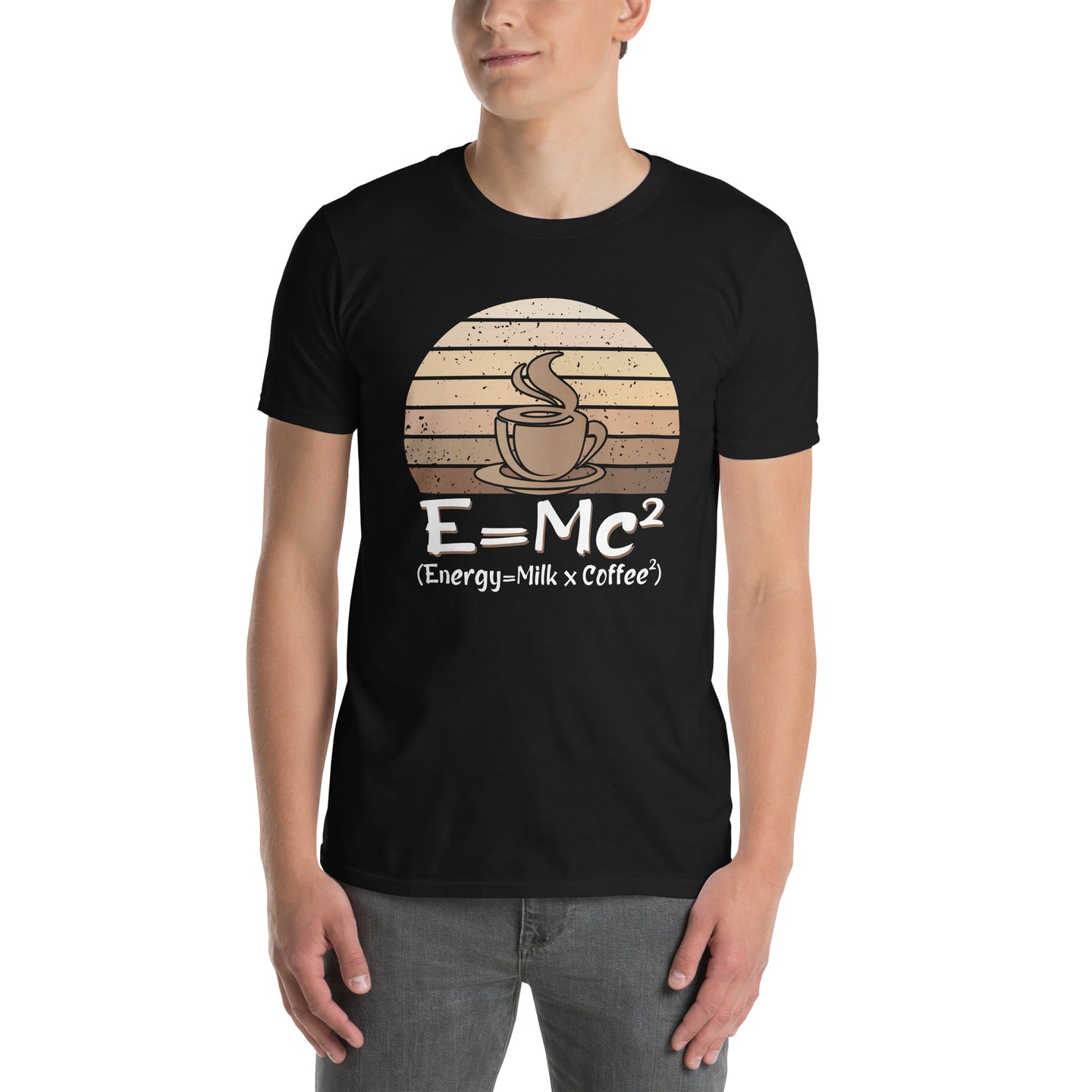 Funny Science T-Shirt - E=MC2 Coffee Energy Formula Design - Cuccico Design