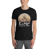 Funny Science T-Shirt - E=MC2 Coffee Energy Formula Design - Cuccico Design