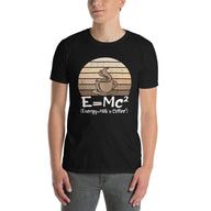 Funny Science T-Shirt - E=MC2 Coffee Energy Formula Design - Cuccico Design