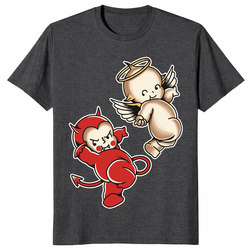 Kewpie Baby Devil Angel Cherubs Shirt – Cute Gothic Graphic Tee