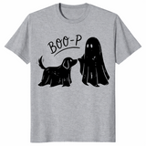 Boo-p Geister-Hunde-Shirt | Lustiges Halloween-T-Shirt für Hundemamas