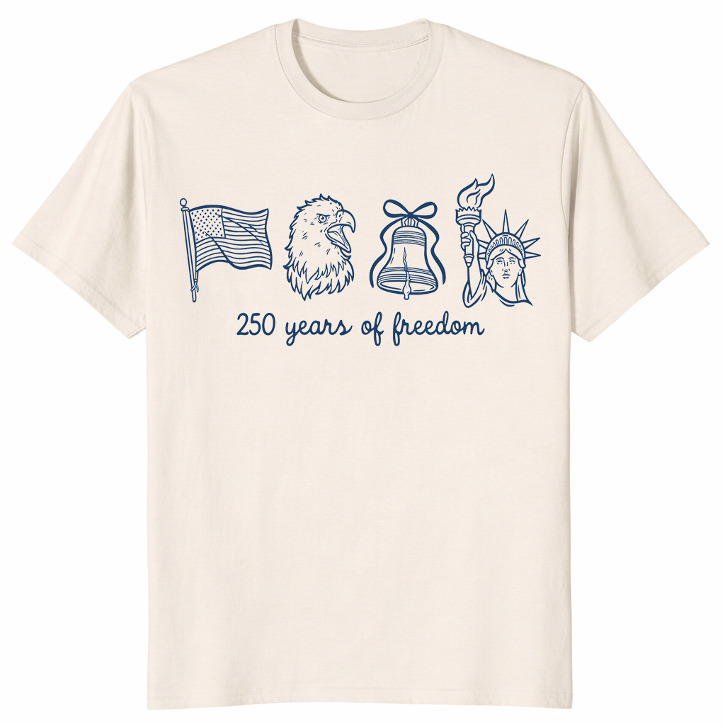 250 Years of Freedom Shirt – American Flag Eagle Liberty Tee