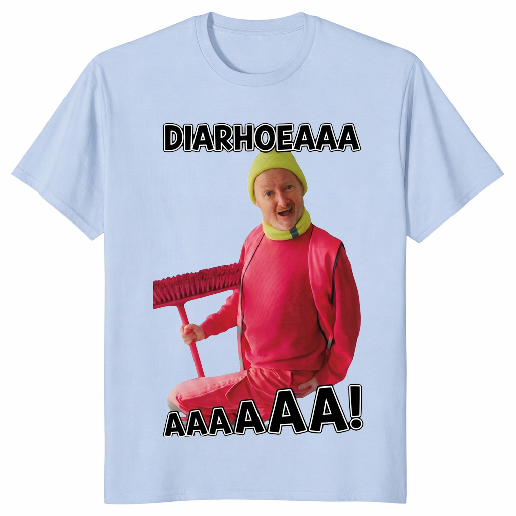 Diarrhoea man shirt light blue