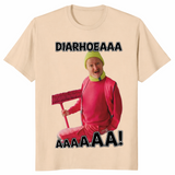 Diarrhoea man shirt sand