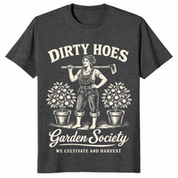Dirty hoes garden shirt in dark heather grey
