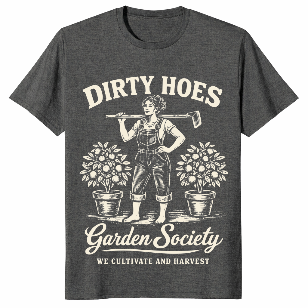 Dirty hoes garden shirt in dark heather