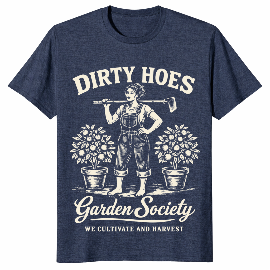 Dirty hoes garden shirt in heather navy