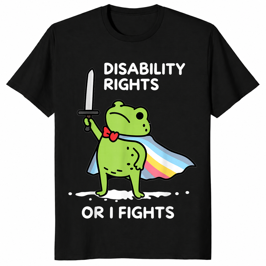 Disability Rights Frog Or I Fights Funny Superhero T-Shirt | Cuccico