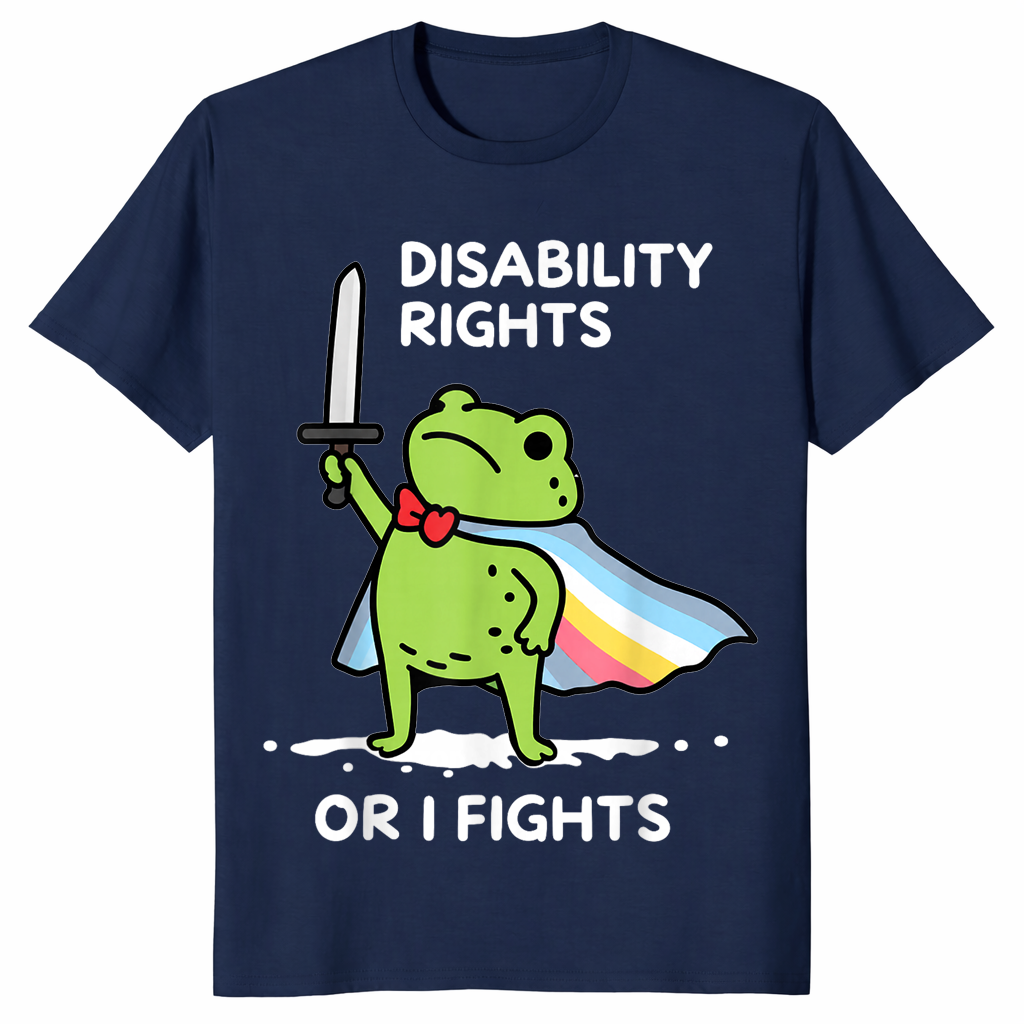 Disability Rights Frog Or I Fights Funny Superhero T-Shirt | Cuccico