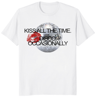 Retro Disco Ball T-Shirt – Funny 70s Party Shirt | Kiss All The Time Tee | Cuccico