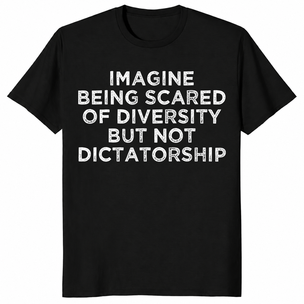 Diversity not dictatorship shirt in black