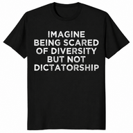 Diversity not dictatorship shirt in black
