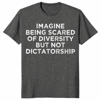 Diversity not dictatorship shirt in dark heather
