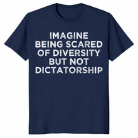Diversity not dictatorship shirt in navy