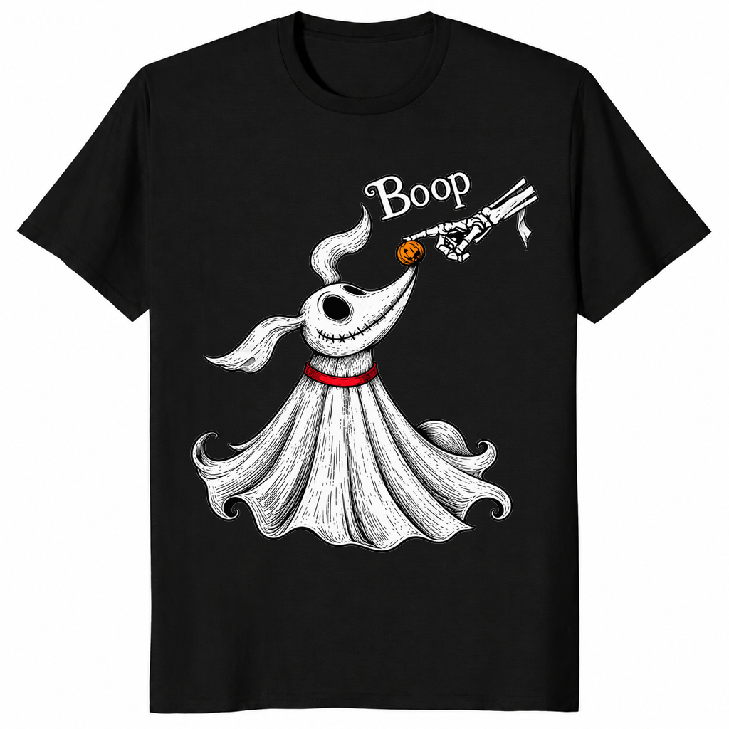 Dog boop halloween shirt in black