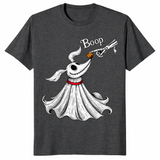 Dog boop halloween shirt in dark heather grey