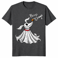 Dog boop halloween shirt in dark heather grey