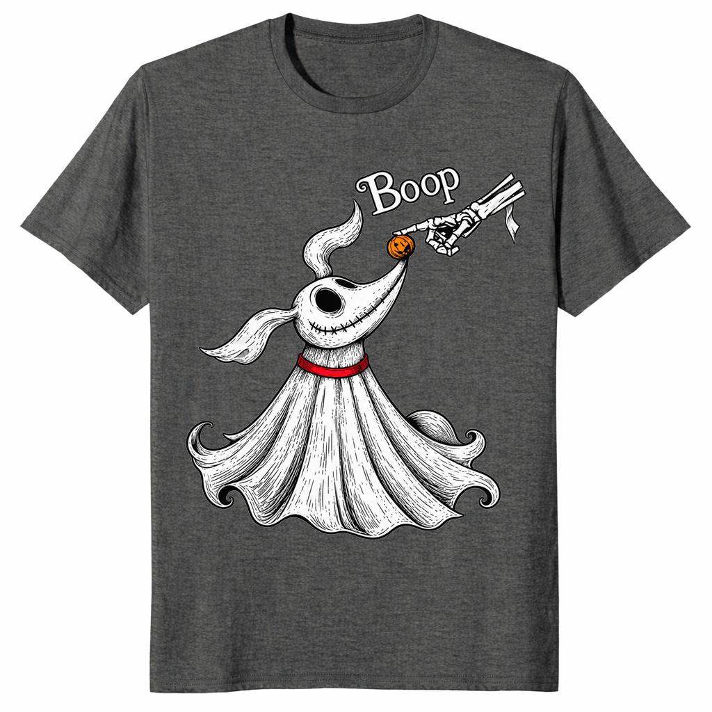 Dog boop halloween shirt in dark heather