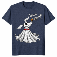 Dog boop halloween shirt in heather navy