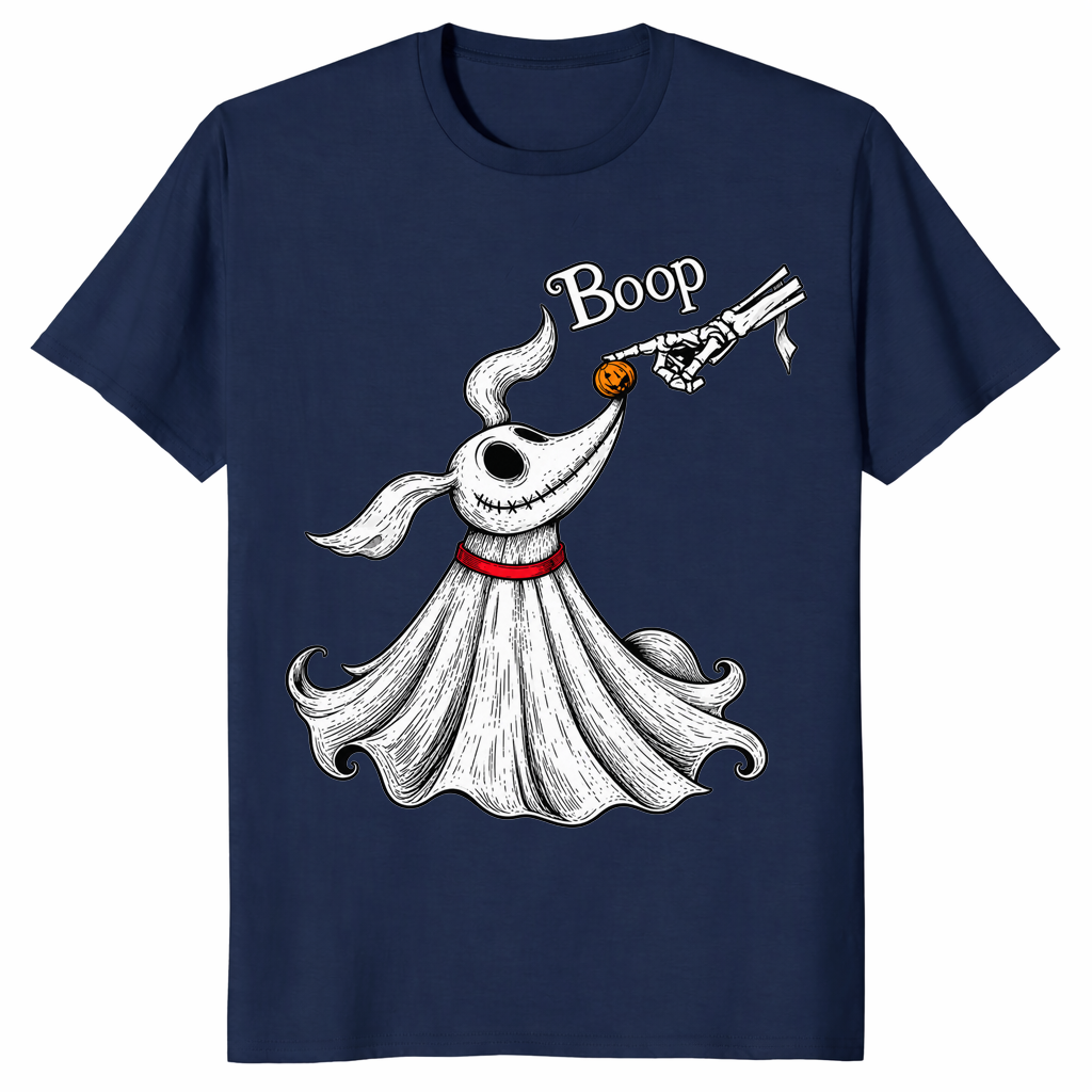 Dog boop halloween shirt in navy