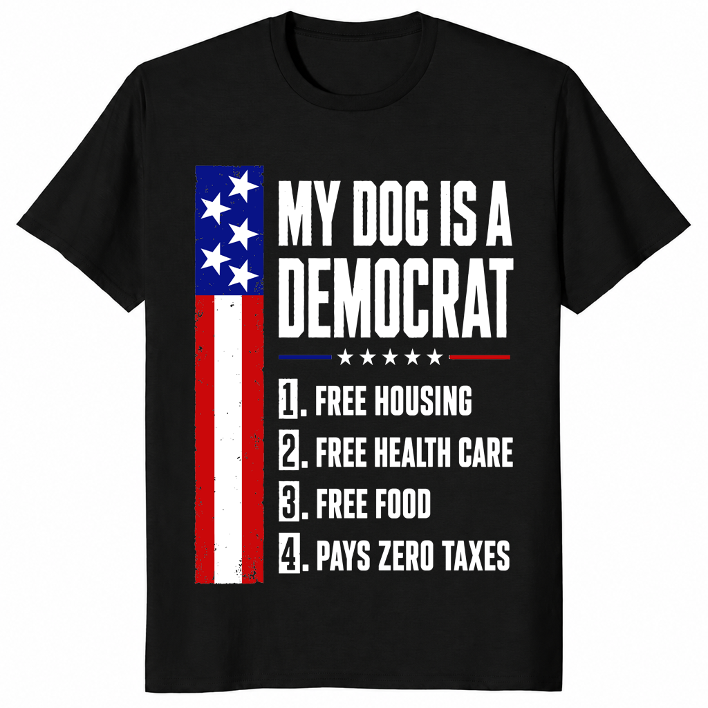 Dog free housing healthcare shirt black
