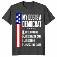 Dog free housing healthcare shirt dark heather grey