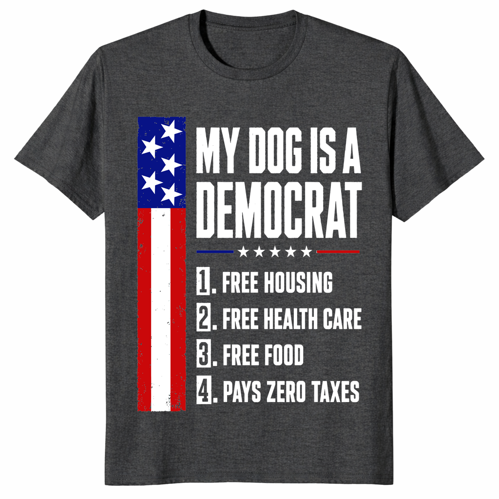 Dog free housing healthcare shirt dark heather grey
