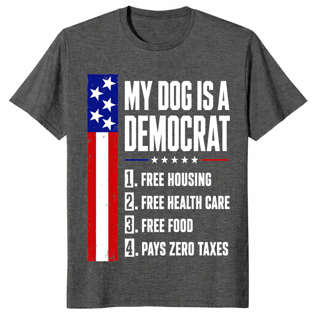 Dog free housing healthcare shirt dark heather