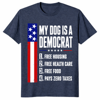 Dog free housing healthcare shirt heather navy