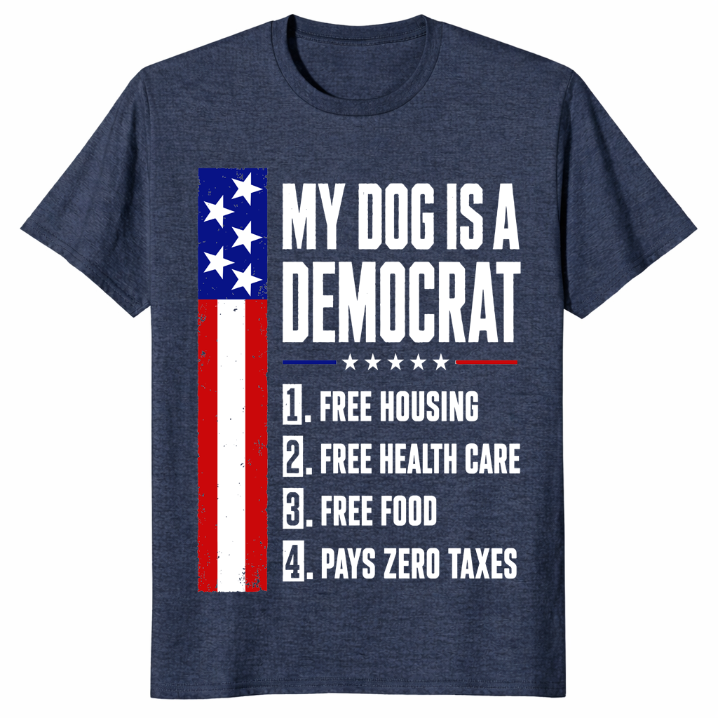 Dog free housing healthcare shirt heather navy