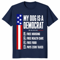 Dog free housing healthcare shirt navy