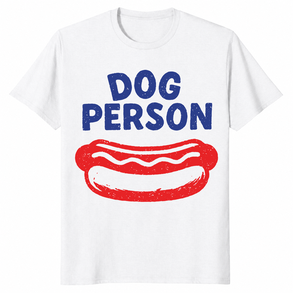 Dog Person T-Shirt | Funny Hotdog Graphic 4th Of July Cookout Tee | Cuccico