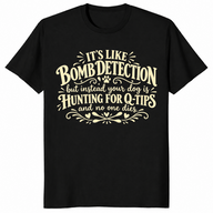 Dog q-tips shirt in black