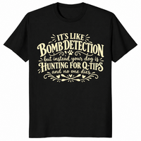 Dog q-tips shirt in black