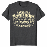 Dog q-tips shirt in dark heather grey