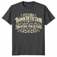 Dog q-tips shirt in dark heather grey