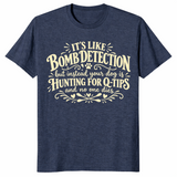 Dog q-tips shirt in heather navy