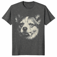 Dog smoking cigarette shirt in dark heather